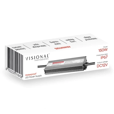 Водонепроницаемый LED Блок питания 12V, 12.5A, 150W, IP67